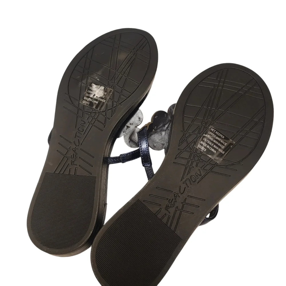 Kenneth Cole Reaction Royal Blue Jeweled Thong Sandals Size 6.5 - Picture 4 of 5